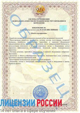 Образец сертификата соответствия (приложение) Котлас Сертификат ISO 27001
